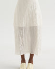 Crinkled Midi Skirt