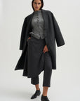Mock Neck Cardigan, Gray