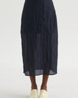 Crinkled Midi Skirt