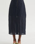 Crinkled Midi Skirt