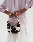 Mini Gnocchi Bag, Printed Ponyhair