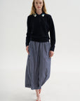 Eclair - Knit Shirt with Graphic Motifs, Midnight-Natural-Turquoise