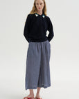 Eclair - Knit Shirt with Graphic Motifs, Midnight-Natural-Turquoise