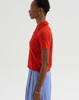 Extra - Ruffled Neck Polo, Blood Orange