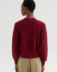 Jour - Fine Openwork Knit, Mottled Red
