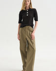 Sugarman Polo Knit Top, Silver