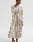 Fancy Stripe 2 Dress, Burgundy