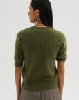 Brushed Cashmere Pullover, Moss