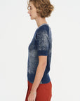 Short Sleeve Sweater, Marine
