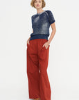 Short Sleeve Sweater, Marine