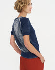 Short Sleeve Sweater, Marine
