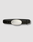 Oval Plaque Belt, Black