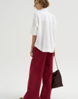 Cotton Plissé Shirt, Bianco