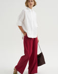 Cotton Plissé Shirt, Bianco