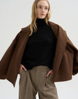 Layered Turtleneck, Nero