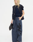 Embroidered Trouser, Blue