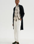 Cloud Jersey - Cotton French Terry Long Cardigan, Black