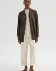 Airy Merino Wool Cardigan, Brown
