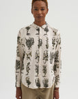 Relax Herbal Print Shirt, Ivory