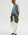 Brushed Cotton Baker Pants, White