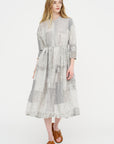 Tsugihagi Print Dress, Ivory