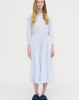Washed Cotton Crinkle Dress, Saxe Blue