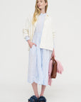 Washed Cotton Crinkle Dress, Saxe Blue