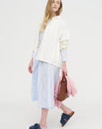 Washed Cotton Crinkle Dress, Saxe Blue