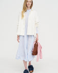 Washed Cotton Crinkle Dress, Saxe Blue