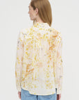 Silk Crepe Bundle Dye Blouse, Ivory