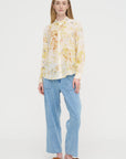 Silk Crepe Bundle Dye Blouse, Ivory