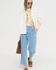 Silk Crepe Bundle Dye Blouse, Ivory