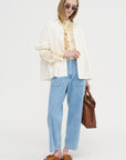 Silk Crepe Bundle Dye Blouse, Ivory