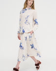 Japonism Flower Print Skirt, Ivory
