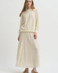 Pleated Skirt Acetate Lyocell, Ivory
