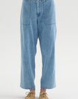 8oz Natural Denim Baker Pants, Ice Blue