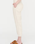 Linen Cotton Soft Twill Pants, Ivory