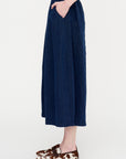 Linen Indigo Chambray Pants, Navy