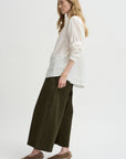 Wide Pants Organic Cotton Linen, Khaki