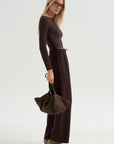 Ribbed Blouse, Chocolate