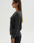 Silk & Wool Cardigan, Granite