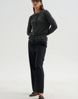Silk & Wool Cardigan, Granite