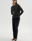 Silk & Wool Cardigan, Granite