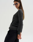 Silk & Wool Cardigan, Granite