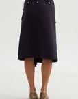 Wrap Scuba Skirt, Blue-Black