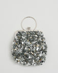 Small Handbag, Black & White Melange