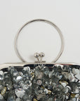 Small Handbag, Black & White Melange