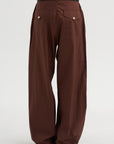Light Parachute Twill Trousers, Coffee