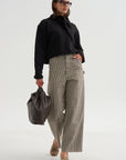 Check Trousers, Black & Cream