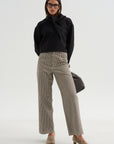 Check Trousers, Black & Cream